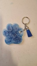 Resin pet/ dog paw print Keychain