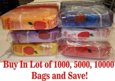 Apple 1010 1"x1"  Plastic Bags Baggies Jewelry Resealable Zip Zipper Stamp Bags