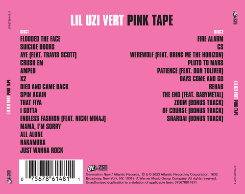 洋楽 lil uzi vert Pink tape LP Lil Uzi Vert - Pink Tape [VERY GOOD Vinyl LP] Colored Vinyl
