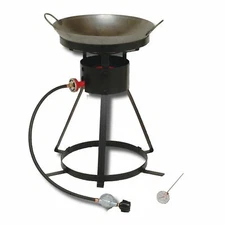 King Kooker 24 Inch 54000 BTU Propane Wok OUTDOOR COOKER, Cast Burner 