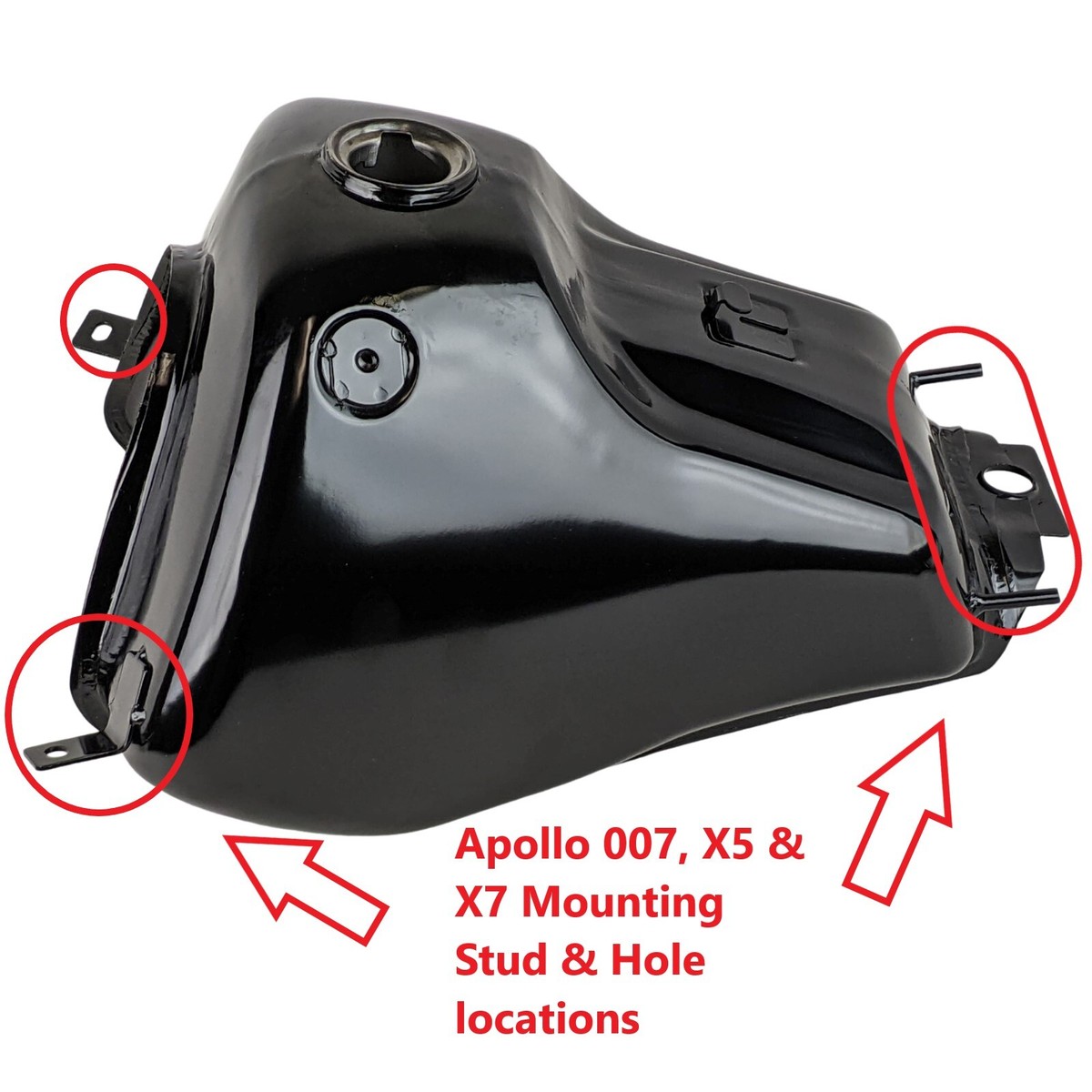 Apollo Metal Steel Fuel Gas Tank & Gas Cap 007 X5 X7 110cc 125cc