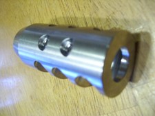 5/8x32 TPI stainless steel Muzzle Brake w/ free jam nut for .450