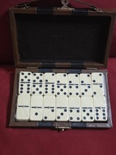 Vintage Double-Six Dominoes Travel Set   Deadstock / New Old Stock