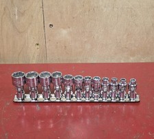 Sk Tools 14 Dr 12pc Metric Swivel Socket Set 6pt 5mm - 15mm Usa 43805 - 43815