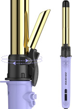 Rotating Curling Iron 1 Inch for All Hair Types-Rapid Heating Automatic Curling