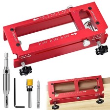 Door Hinge Jig for Router, Adjustable Door Hinge Mortiser jig, Aluminum Alloy
