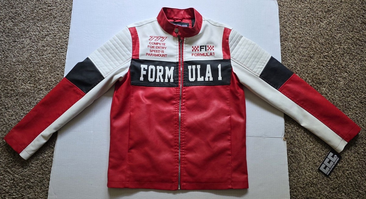 CCC Chor Clothing Company Formula 1 F1 Racing Leather Jacket Red