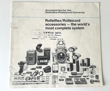 Rolleiflex Rolleicord Accessories Catalog 1968