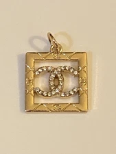 Zipper Pull Button Stamped Charm