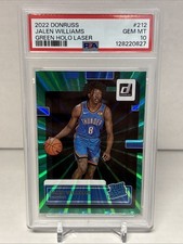 2022-23 DONRUSS JALEN WILLIAMS GREEN HOLO LASER RATED ROOKIE - PSA 10