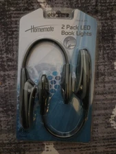 Homemate 2 Pack LED Book Lights, batteries included (New)