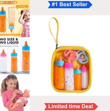 Doll Bottle Accessories 6 Pieces Magic Milk Feeding Toy Disappearing Liquid for