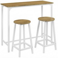 Bartisch Set Mit 2 Barhockern Esstisch Mit KüChenstüHlen Bistrotisch +BarstüHlen