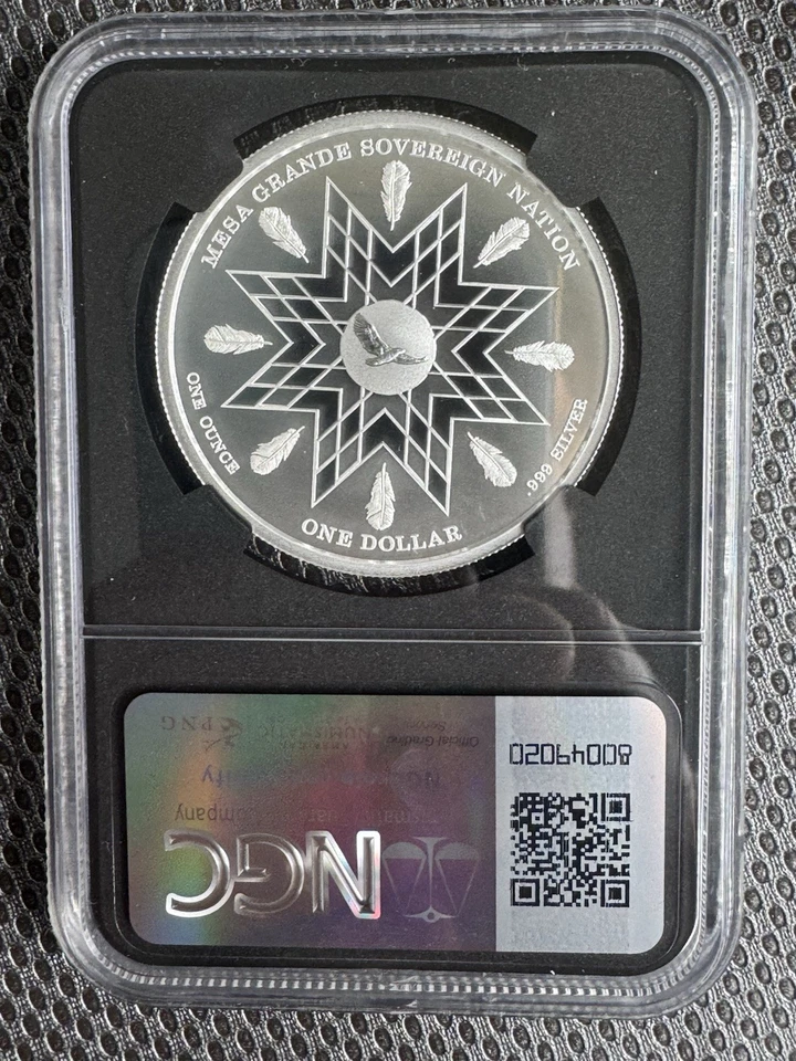 Incuse Bison Reflections 🦬 2024 Mesa Grande Sov Nation 1oz MS70 FDOI Signed - Image 4 of 4