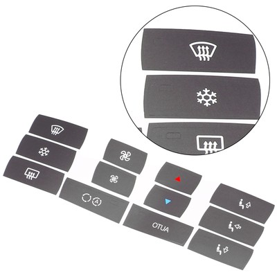 Durable Button Repair Sticker Decal Climate Control Button Black