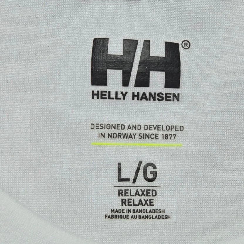 Мужская футболка с длинным рукавом Helly Hansen белая спортивная одежда базовый слой для походов большой размер - Изображение 4 из 4