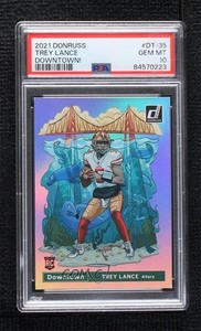 2021 Panini Donruss Downtown! Trey Lance #DT-35 PSA 10 GEM MT Rookie RC