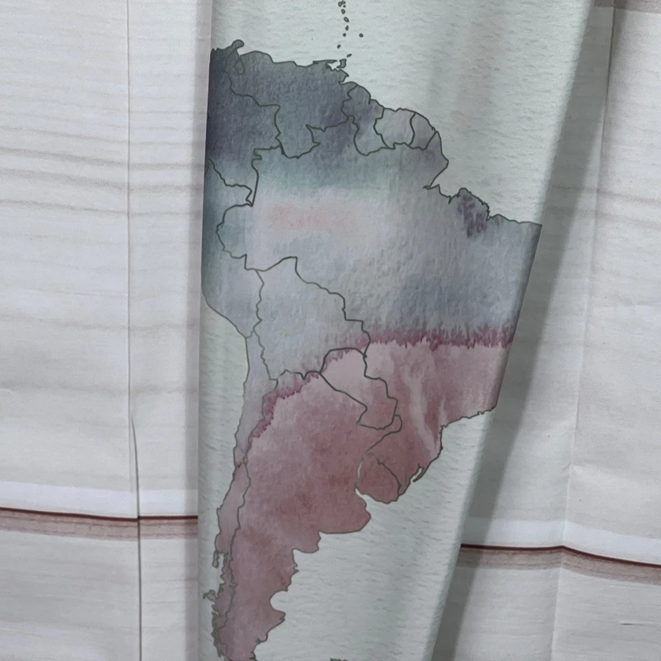 Leggings Onzie para mujer M L multicolor mapa del mundo gráfico tiro alto tobillo elástico Foto 3 de 4