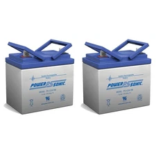 Power-Sonic 12V 35AH Replacement Battery for Mart Cart XTi 24 Scooter - 2 Pack