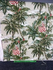 Richloom PALM TREES Green Orange Tan Drapery Pillow Upholstery Fabric 32" x 56"