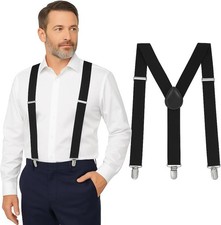 Suspenders for Men Heavy Duty - Adjustable 1  Y-Back Men's Suspenders for Dres