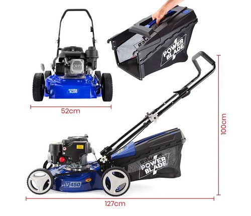 POWERBLADE Lawn Mower 139CC 17 - Petrol Powered Push Lawnmower 4 Stroke Engine - Picture 10 of 10