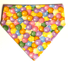 Over Collar Slide On Pet Dog Cat Bandana Scarf EASTER JELLYBEANS XSMALL