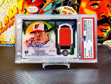 Adley Rutschman 2023 Topps Dynasty Rookie Patch Auto /10 PSA 8 Orioles RC RPA