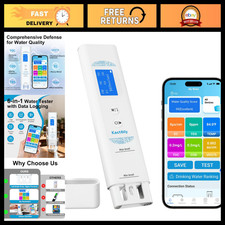 6-in-1 Water Quality Tester with App, Digital Drinking Water Tester, pH  TDS Me