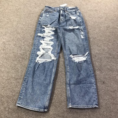 American Eagle Jeans Womens 4 27W Highest Rise 90s Boyfriend Distressed Ripped