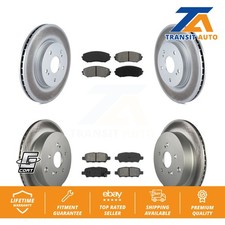 Coat Brake Rotors Semi-Metallic Pad Front Rear Kit For 09-13 Suzuki Grand Vitara