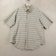 Vintage LL Bean Seersucker Shirt Men LT Large Tall Seersucker Button Up Textured