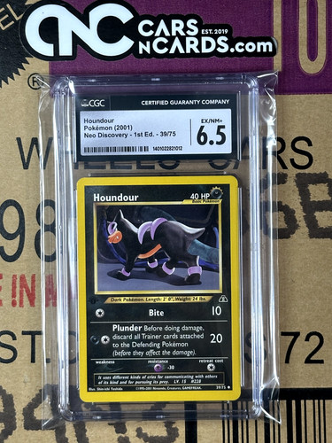 Houndour (1st Edition) graded CGC 6.5 for sale on eBay