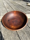 Antique Primitive Wooden Bowl - Oval - 12" x 13" Across - Farmhouse Decor — photo 7