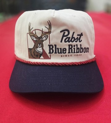Pabst Blue Ribbon Deer Hunting Snapback Rope Hat Vintage 90's New with Tags