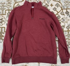 Columbia Men's Great Hart Mountain 1/4 Zip Red Jacket Size Large