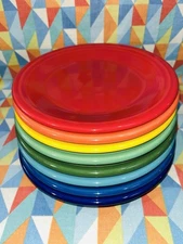 NEW FIESTA set 8 SALAD APPETIZER PLATES RAINBOW MIX 7.25"  FIESTAWARE FREE SHIP