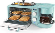 Nostalgia 3-in-1 Retro Breakfast Station - Includes 5 Cup Coffee Maker, Non-Stic
