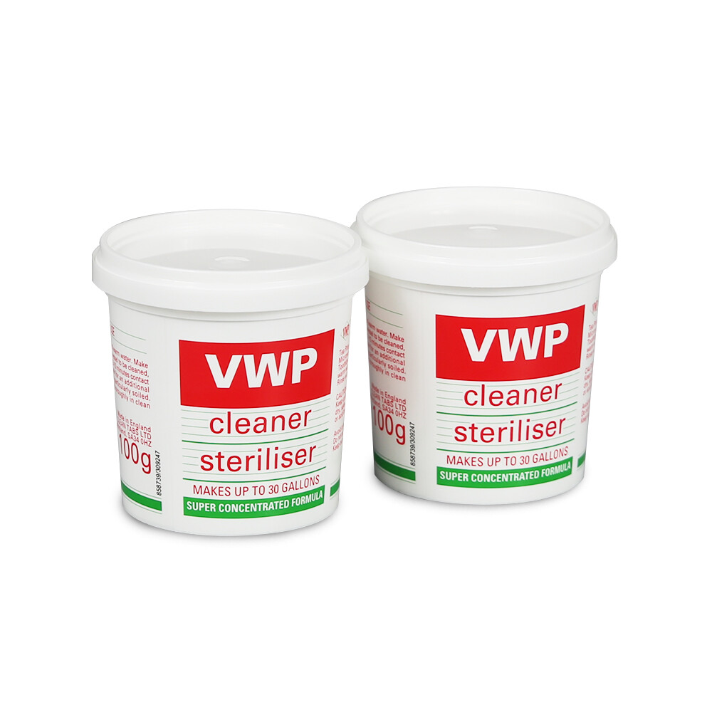 VWP Home Brew Steriliser & Cleaner - 100g x2 Tubs