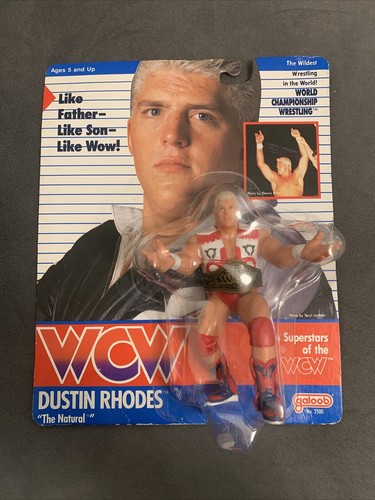 WCW GALOOB DUSTIN RHODES MOC NO RESERVE - FREE WOR...