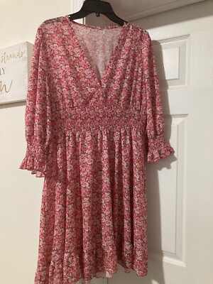 Ladies Hot Pink Dress XL