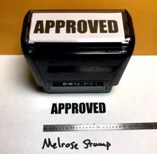 Approved Rubber Stamp Black Ink Self Inking Ideal 4913