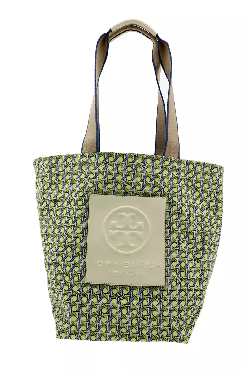 Tory burch gracie reversible printed outlet canvas tote bag