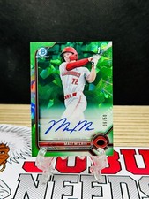 2022 Bowman Sapphire Chrome Prospects Autograph Green #BSPA-MM Matt Mclain RC