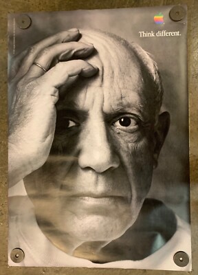 APPLE THINK DIFFERENT- Pablo Picasso- 6' Backlit Bus Stop Ad! Very