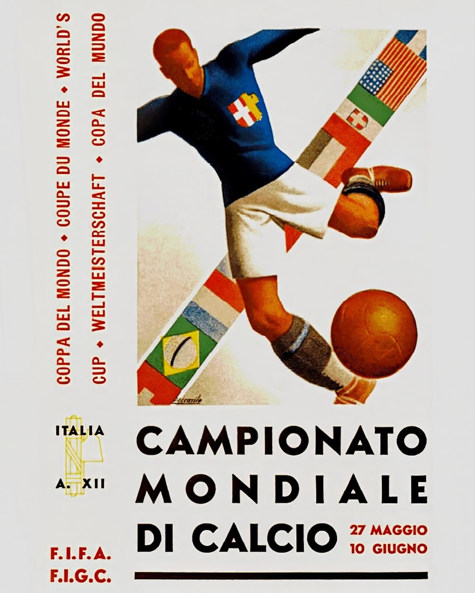 1934 FIFA World Cup Poster (Italy) - 8x10 Color Photo | eBay