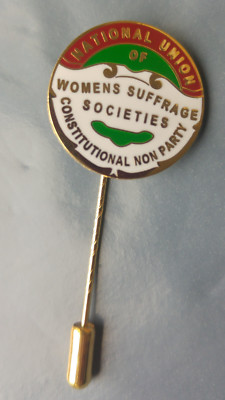 Suffragette NUWSS Unterstützer Suffragetten Abzeichen Brosche Schmuck & kostenlose Tasche