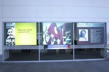 Rear Projection Screen Material Film Self Adhesive for Store-Front Windows BLACK