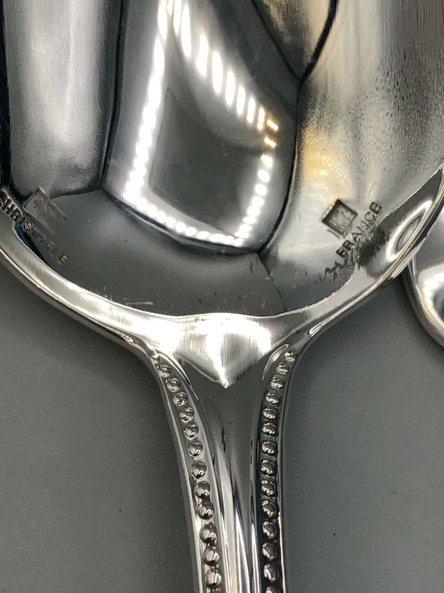 Perles by Christofle France Silverplate 5 piece Place Setting, New