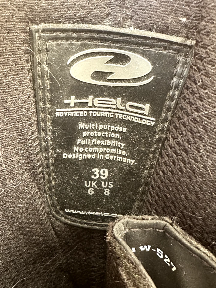 Botas femininas de motocicleta HELD (tamanho 8, seminovas) - Imagem 4 de 4